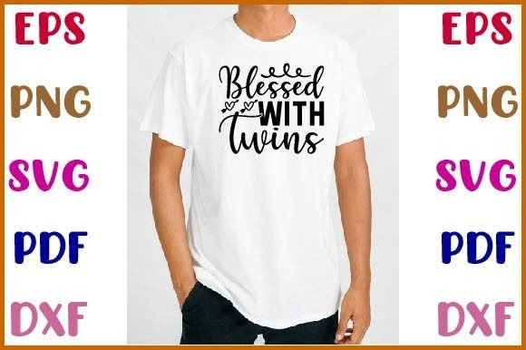 Blessed with Twins – SVG Design for Embroidery Work