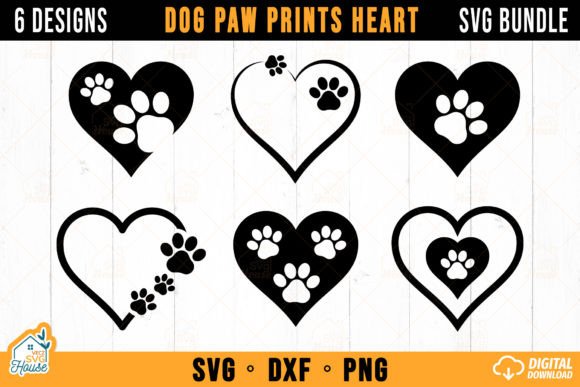 Dog Paw Print Heart Frame SVG Monogram Review